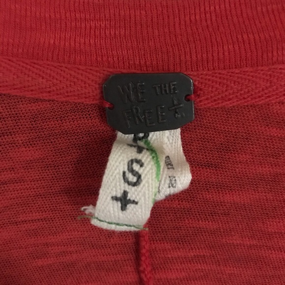 Free People We the Free Destructed Long Sleeve V-Neck Top Small - Picture 8 of 15